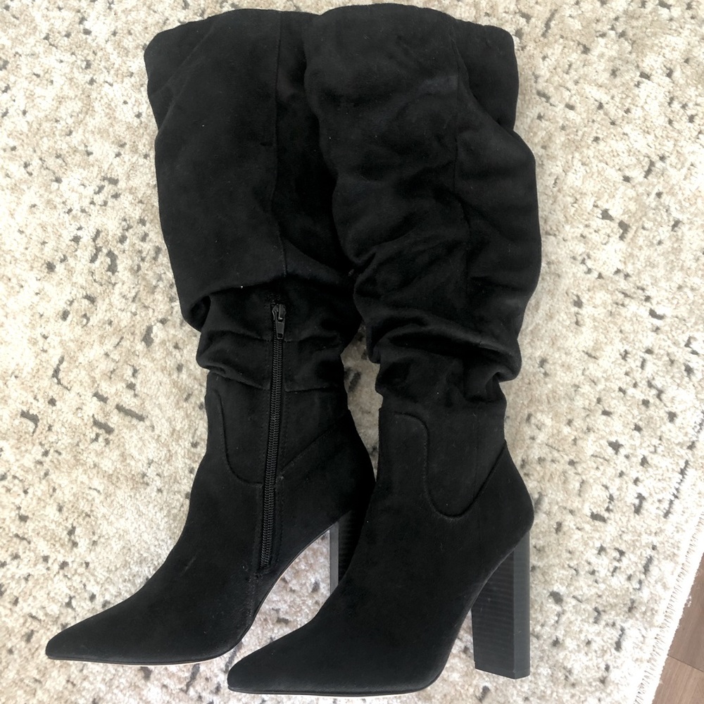 Express Tall Slouch Pointed Toe Boots
